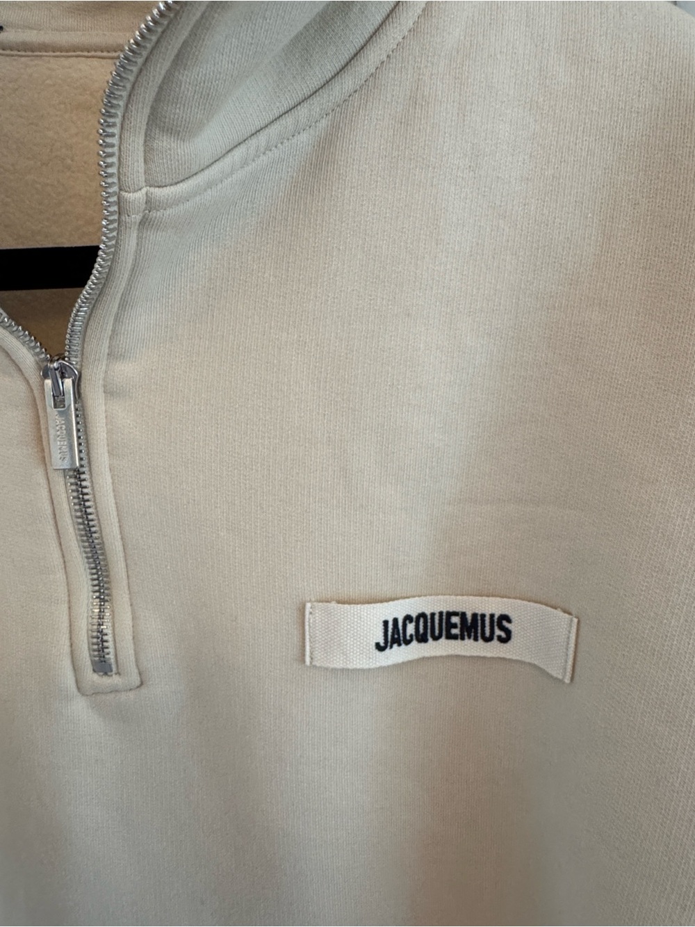 Jacquemus The Gros Grain Cotton Oversized Fleece Zip Sweatshirt